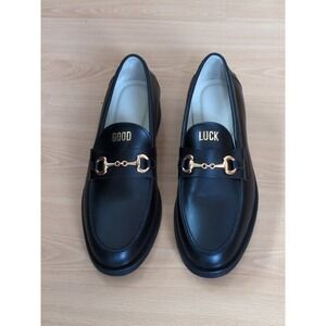 Duke + Dexter Wilde Good Luck Bit Loafers Sz 12 Black Gold Mens Poker Gambling
